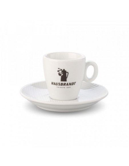 Skodelice espresso “Logo Hausbrandt” črne barve