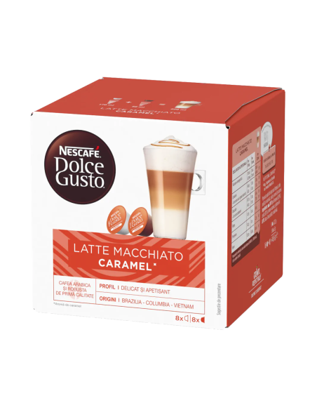 Kava Nestlè - kapsule Nescafè Dolce Gusto - Latte macchiato caramel - 16 kos