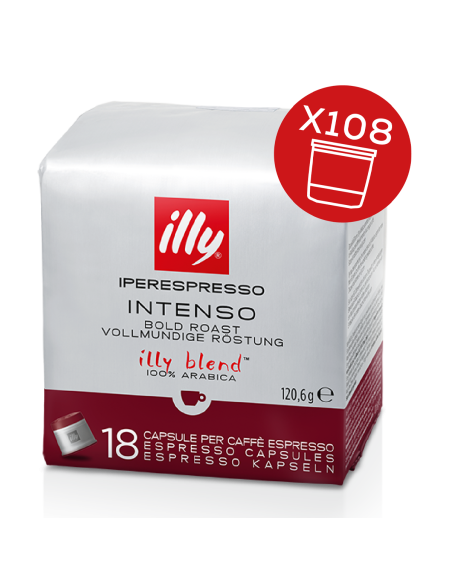 Kava Illy - kapsule Iperespresso - 6 x močneje pražena INTENSO - 108 kos