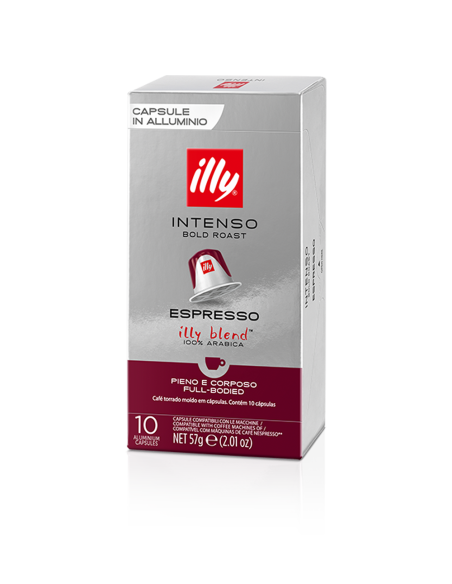 Kava Illy - Nespresso kompatibilne kapsule - močneje pražena - INTENSO - 10 kos