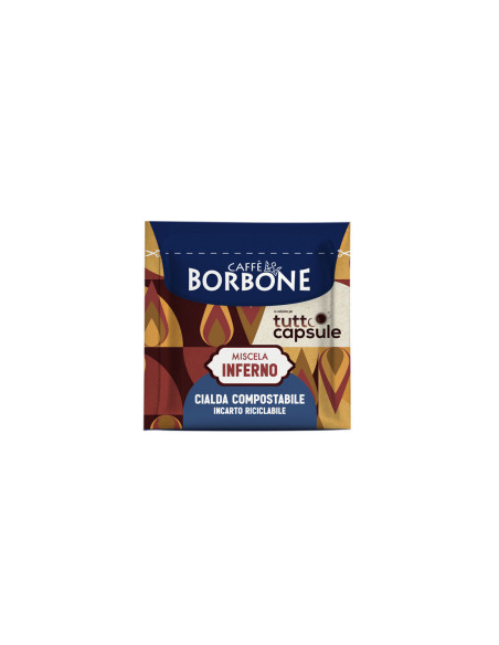 Borbone za Tuttocapsule - rdeča Inferno - ESE blazinice (cialde) - 50 kos