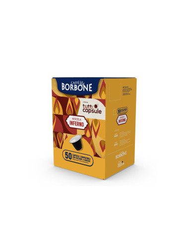 Borbone za Tuttocapsule - rdeča Inferno - za Nespresso® - 50 kos