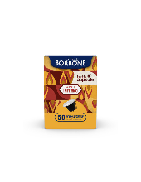 Borbone za Tuttocapsule - rdeča Inferno - za Nespresso® - 50 kos