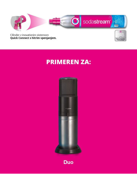 Dodatni cilinder/jeklenka s CO2, za aparate SodaStream TERRA, DUO, ART in GAIA