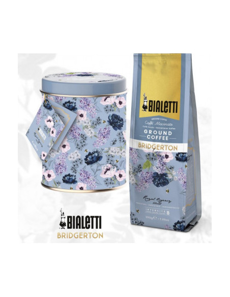 Bialetti – Mleta kava Bridgerton 250 g + posoda